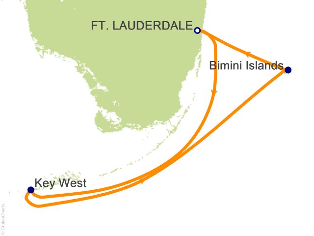 Itinerary: Fort Lauderdale, Key West, Bimini Bahamas